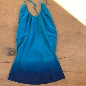 NWT Blue/ Aqua Ombré silk halter top